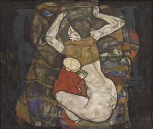 若い母親、1914年。 作： Egon Schiele