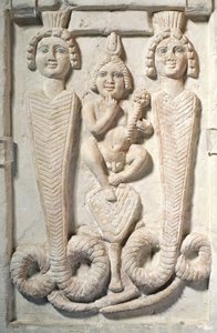 ロータス、コプト（石灰岩）のHarpocrates 作： Egyptian