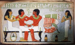 デブ・ソベックとその家族 エジプト、アビドスの壁画エジプト文明、中王国時代、第12王朝