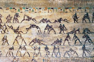 Fight scenes, wall painting, Kethi tomb, Beni Hasan Necropolis, Egypt, Egyptian civilization, Middle Kingdom, Dynasty XII   1451756   ja       japanese Successfully Translated  Original: Ivy Bridge, c.1850 (watercolor on paper) Translat: Ivy Bridge, c.1850