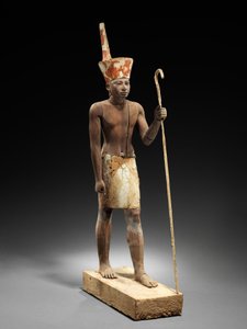 ガーディアンフィギュア、紀元前1900年頃（石膏とペンキが塗られた杉の木）