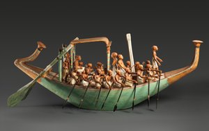 パドリングボートの模型、中近東 作： Egyptian 12th Dynasty