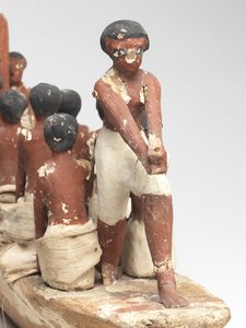 ケティの墓（ベニハサン）中王国の帆船の模型、紀元前2010年頃-紀元前1950年（塗装済み木材とリネン）