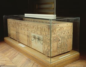 ナフティの石棺、セソストリス1世（紀元前1956年〜紀元前1911年）の統治時代、中王国アシュートからの首相（木材）