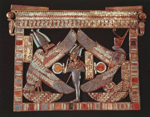 黒地にオシリスを描いたブレストプレート 作： Egyptian 18th Dynasty