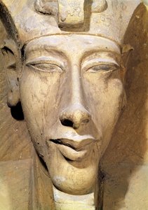 アメンフィスの胸像IV（アケナテン）（紀元前1364-1347年）アメン神殿、カルナック、紀元前1353-1337年頃（砂岩）（詳細）
