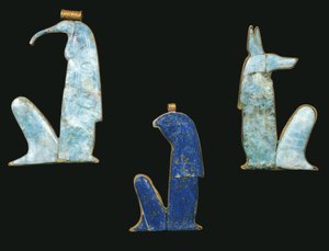 エジプト、テーベ、ルクソール、王家の谷、ツタンカーメンの墓、ツタンカーメンの秘宝、お守り 作： Egyptian 18th Dynasty