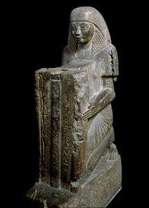 エジプトの古代人。紀元前1390年から1352年にかけて、ファラオ・アメンホテプ3世（またはアメノフィス）の監督官であったプタホモス（またはプタメス、プタホシス）。第18王朝。フィレンツェ、アルケオロジコ美術館 作： Egyptian 18th Dynasty