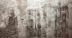 エジプトのアンティーク：ヴィジール・ラモースの墓（18王朝）を飾る未完成の絵。ルクソール、西岸、エジプト貴族の墓 作： Egyptian 18th Dynasty