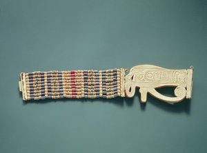 新しい王国のツタンカーメンの墓からの柔軟なビーズブレスレット（金、カーネリアン、金、ファイアンス、ガラスビーズ）（391012-13も参照）