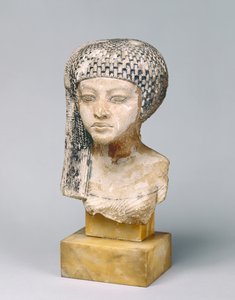 アマルナ王女の頭部、紀元前1353～37年頃（石灰岩 作： Egyptian 18th Dynasty