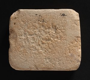 金属製宝飾品を鋳造するための石灰岩の型、新王国時代 作： Egyptian 18th Dynasty