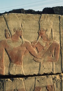描かれたレリーフ、カルナック神殿群、アメン神殿（ユネスコ世界遺産リスト 作： Egyptian 18th Dynasty