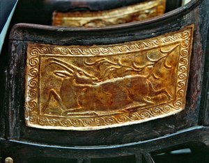 子供の椅子のパネル、ニューイングランド、ツタンカーメンの墓から 作： Egyptian 18th Dynasty