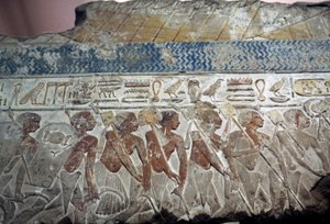 軍事パレードのレリーフ 作： Egyptian 18th Dynasty