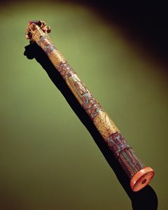 ツタンカーメンの墓（紀元前1370年から1352年）のツタンカーメンの墓から、葦を書くための筆記用具