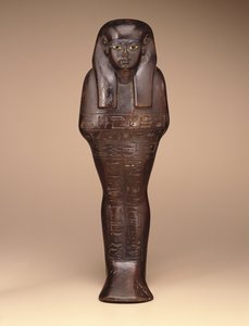 マヤのシャワブティ、ニューキングダム、紀元前1390〜1353年（木材、塗料、ガラス） 作： Egyptian 18th Dynasty