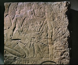 木の女神が食べ物や飲み物を提供（救済） 作： Egyptian 18th Dynasty