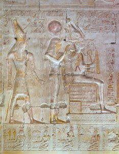 Relevo colorido, templo de Seti I, Abydos, Egito