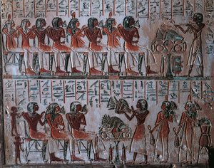 カラの石碑の詳細 作： Egyptian 19th Dynasty