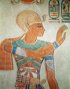 新王国、アーメン＝ヘル＝ケプシェフの墓からのラメセス3世（紀元前1184- 1153年）の肖像（壁画） 作： Egyptian 19th Dynasty