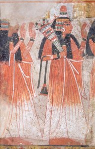 女性の行列、ニューキングダム（壁画） 作： Egyptian 19th Dynasty