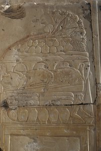 レリーフ、ラムセス2世神殿、アビドス、エジプト、エジプト文明、新王国時代、第19王朝（写真） 作： Egyptian 19th Dynasty