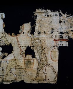 風刺場面を描いたパピルス、紀元前1100年頃、ラメセス9世の時代のもの、詳細、エジプト文明、新王国、第XX王朝 作： Egyptian 20th Dynasty