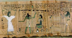 故人の判決を描いたジェコンスエファンクの葬祭パピルス、第3中期（パピルス）