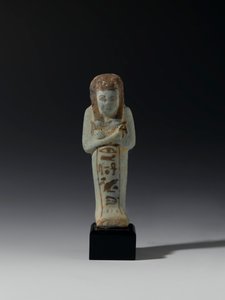 AkhesenmutのShabti、恐らく新しい王国、Deir el-Bahriから（ファイエンス） 作： Egyptian 21st Dynasty