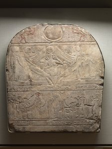 プタの大祭司の石碑、シェズネフェルテム、紀元前945〜924年 作： Egyptian 22nd Dynasty