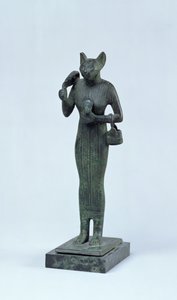 女神バステトの彫像、中間期第3王朝時代（ブロンズ