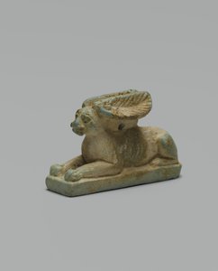 うさぎの魔除け（釉薬ファイアンス） 作： Egyptian 26th Dynasty