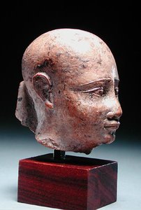 男性頭部、紀元前350年頃（ライムストーン）（185236も参照） 作： Egyptian 30th Dynasty