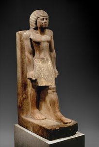 闊歩する人物、紀元前2575～2465年頃（彩色された石英石 作： Egyptian 4th Dynasty