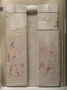 ニカラの偽の扉、2408-2341 BC 作： Egyptian 5th Dynasty