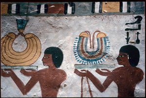 古代エジプト、壁画、セヌファーの墓、貴族の墓、テーベ 作： Egyptian Egyptian
