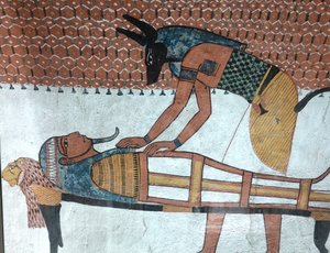 アヌビス、インヘルハウ墳墓、デイル・エル・メディネ 作： Egyptian Egyptian