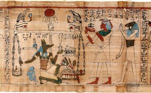 エジプトのアンティキテ：魂の計量 - イタリア、トリノのエジプト博物館に保存されているパピルス「死者の書」の詳細