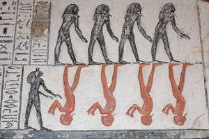 ヒエログリフ、ラムセス9世の墓、ルクソール 作： Egyptian Egyptian