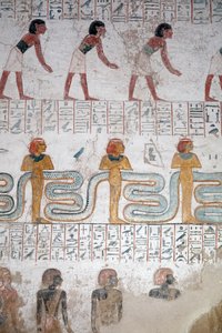 ヌビア人の黒人奴隷、ラムセス9世の墓、ルクソール 作： Egyptian Egyptian