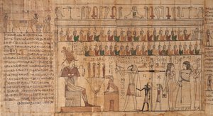 ツェーコンの死者の書、詳細、魂の計量（サイコスタシス）、-664年から-332年（パピルス）