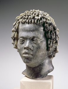 黒人の頭、紀元前2世紀後半（大理石） 作： Egyptian Ptolemaic Period