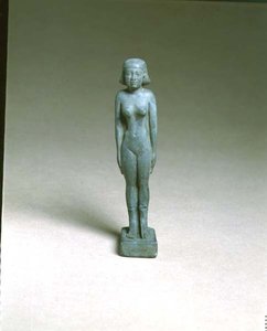 ディヴァイン・コンソートの像（ファイアンス 作： Egyptian Ptolemaic Period