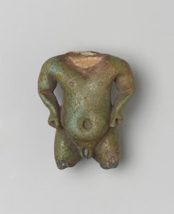 パタイコスの断片のお守り、1539-30BC（ファイアンス） 作： Egyptian School