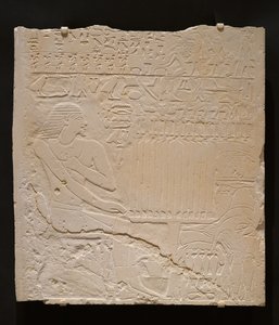 クヌムティの墓のレリーフ、紀元前2345-2184年頃（白色石灰岩）