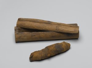 蛇の小さな棺、ミイラ、紀元前664年-紀元前322年（木、動物の遺体、リネン）