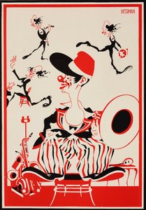 道化師ノニ、アイナー・ナーマン（1888-1983）の挿絵（『タトラー』1404号、5月23日号より 作： アイナー・ナーマン