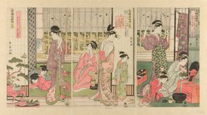 快楽地区の翌朝の雨 作： Eishōsai Chōki