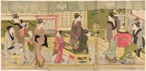 難波屋（なにわやみせさき）の前室 作： Eishōsai Chōki